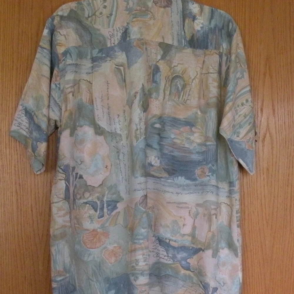 Abstract Print Button-Up Shirt - Picture 2 of 3